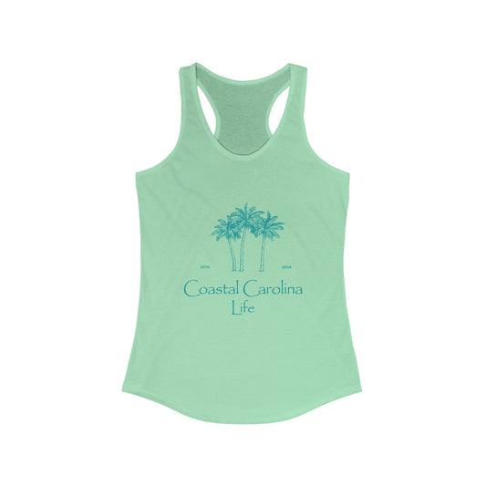 Women's Coastal Tank Top - Palm Trees