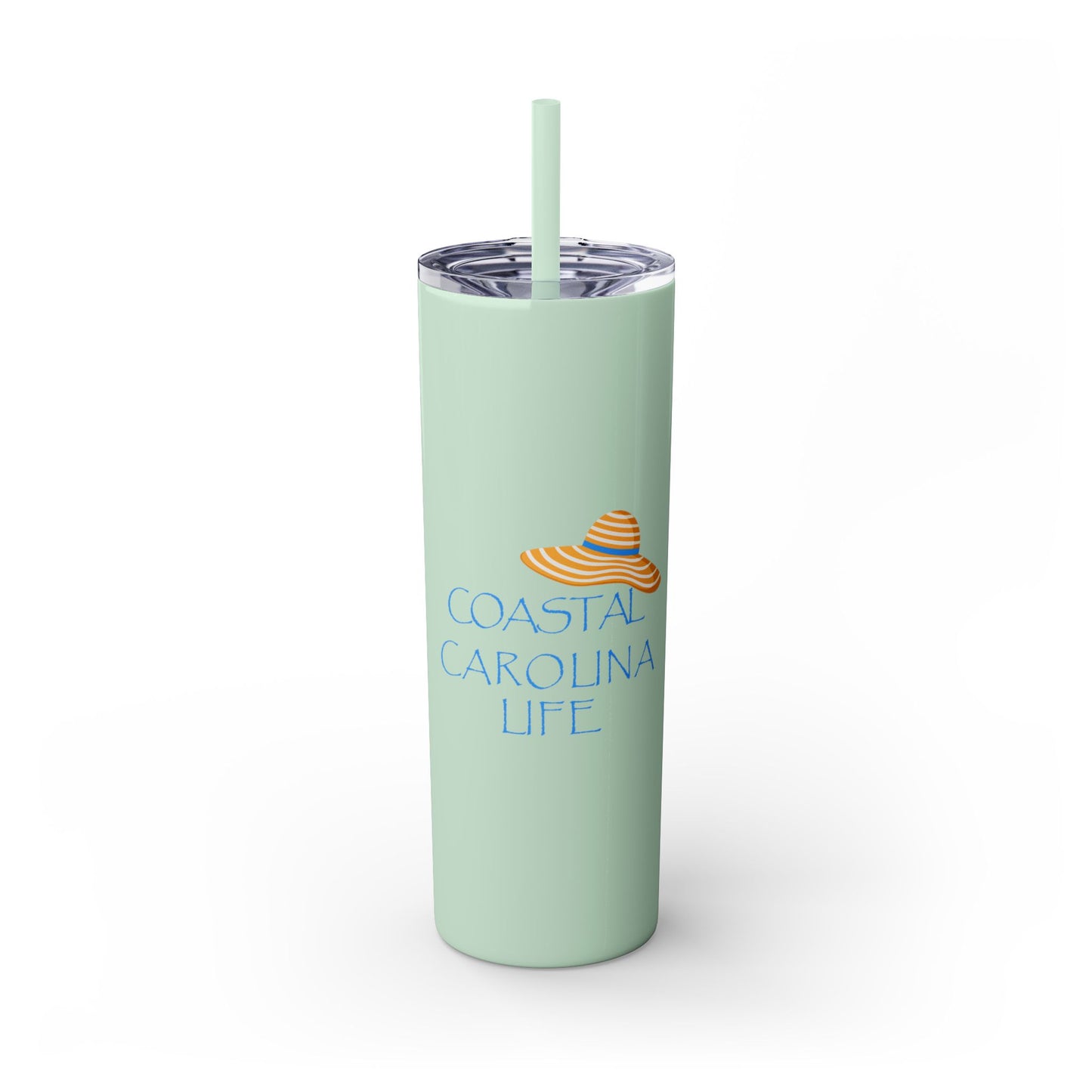 Beach Hat Skinny Tumbler