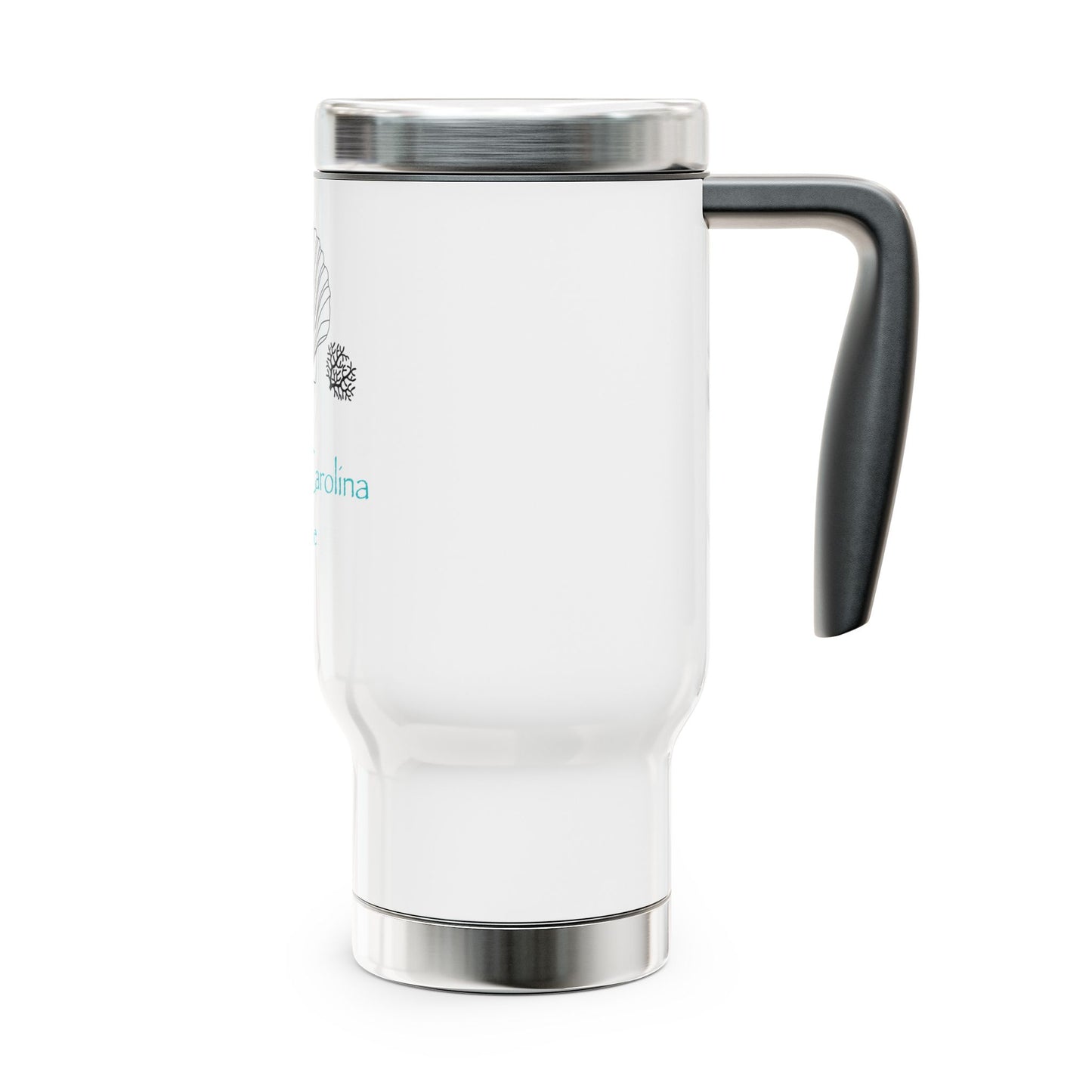 Clam Shell and Coral Tumbler with Handle