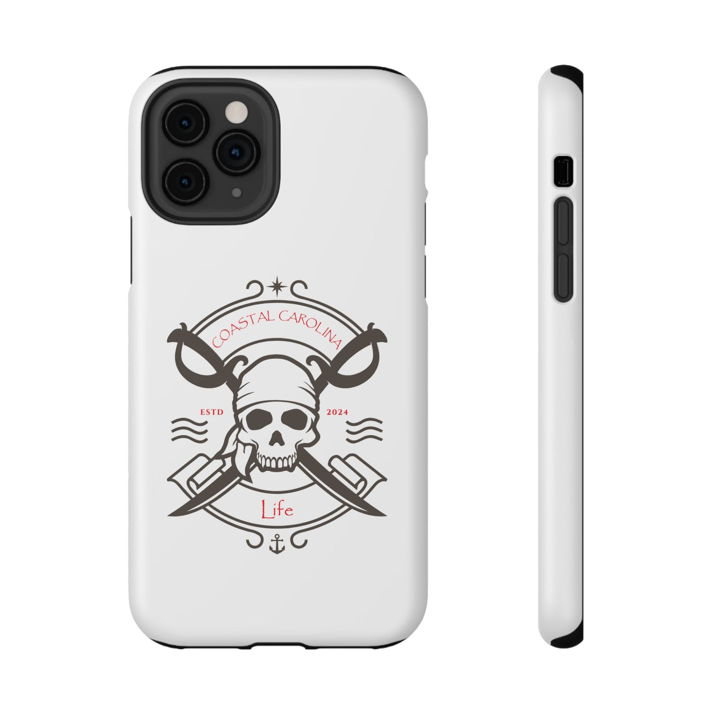 Impact-Resistant Phone Case - iPhone or Samsung - Pirate Skull
