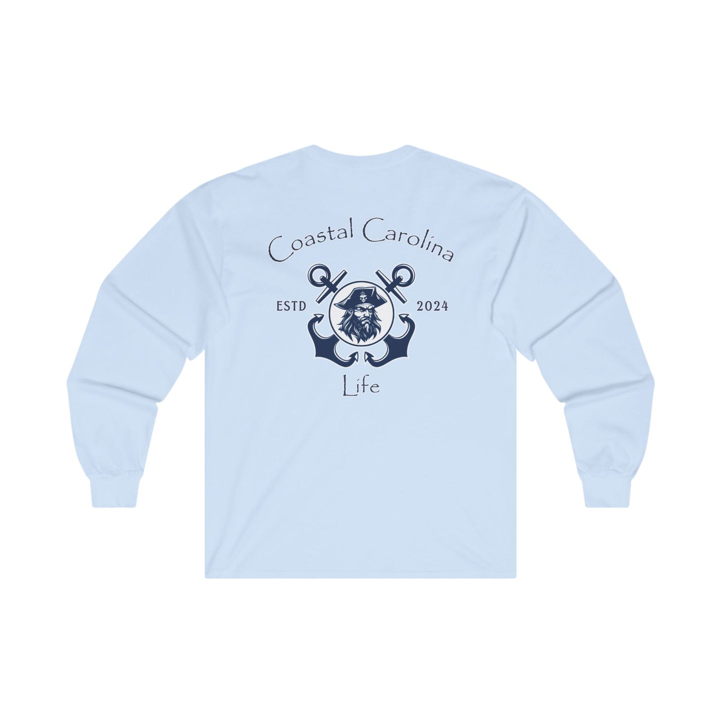Men's Long Sleeve Cotton T-Shirt - Blackbeard