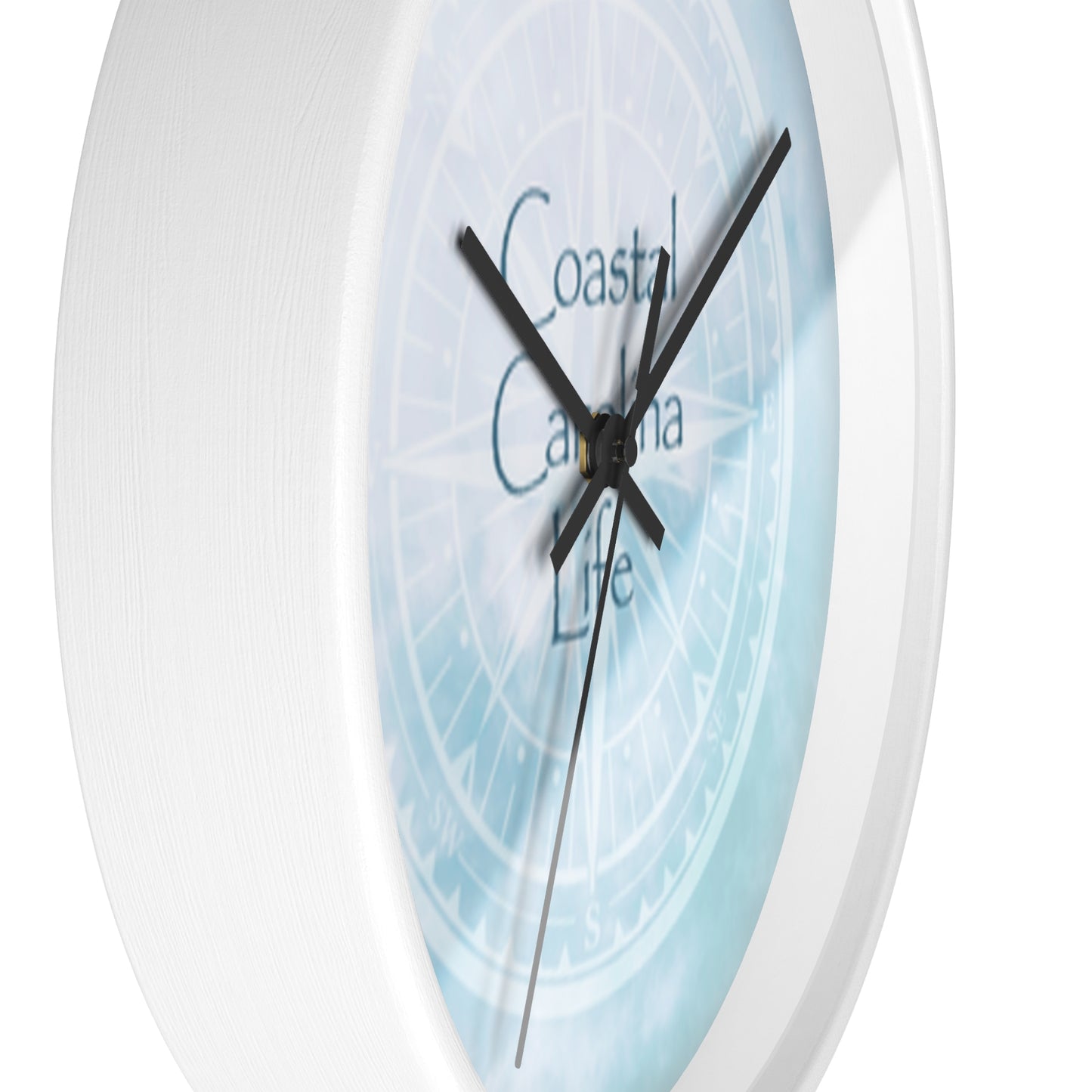 Compass with Clouds Coastal Carolina Wall Clock