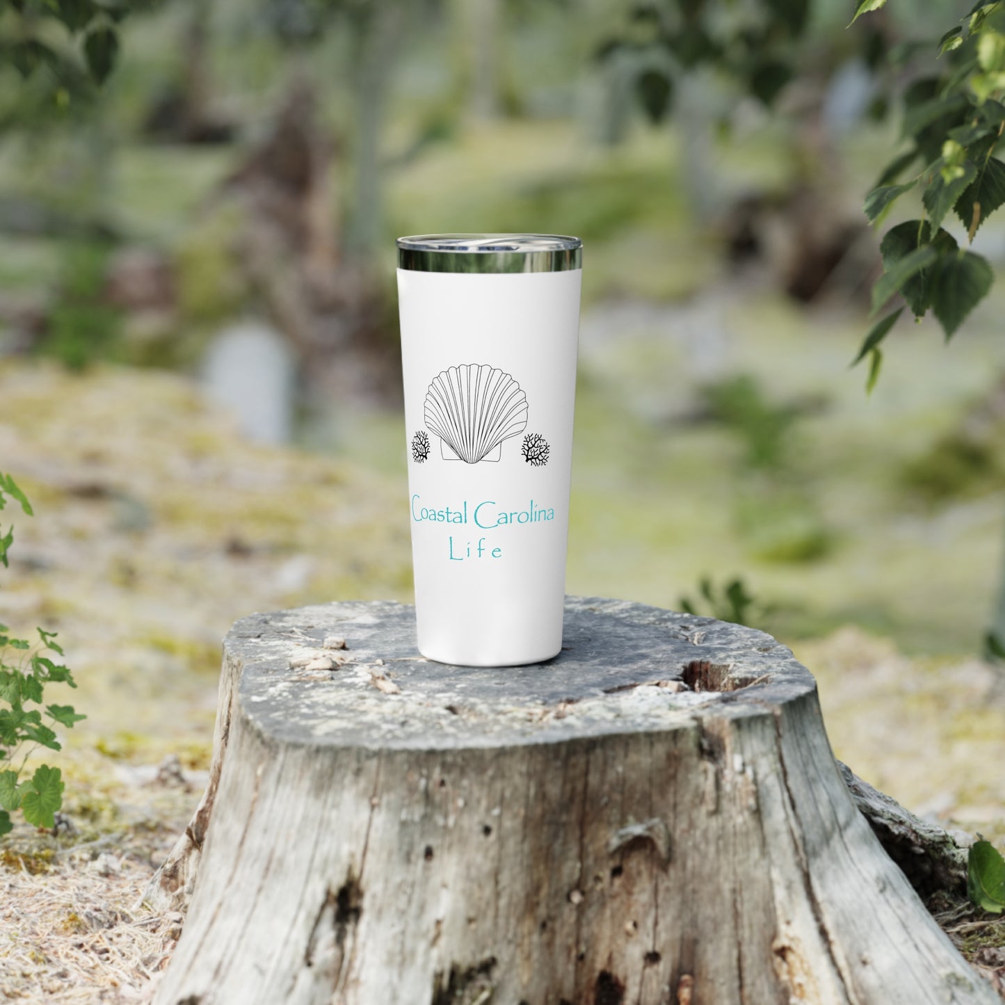 Clam Shell and Coral Insulated Tumbler