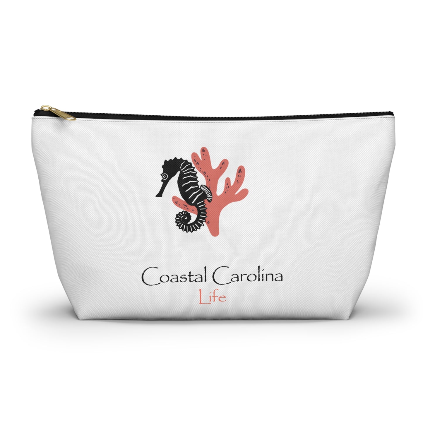 Seahorse and Coral Travel Accessory Pouch