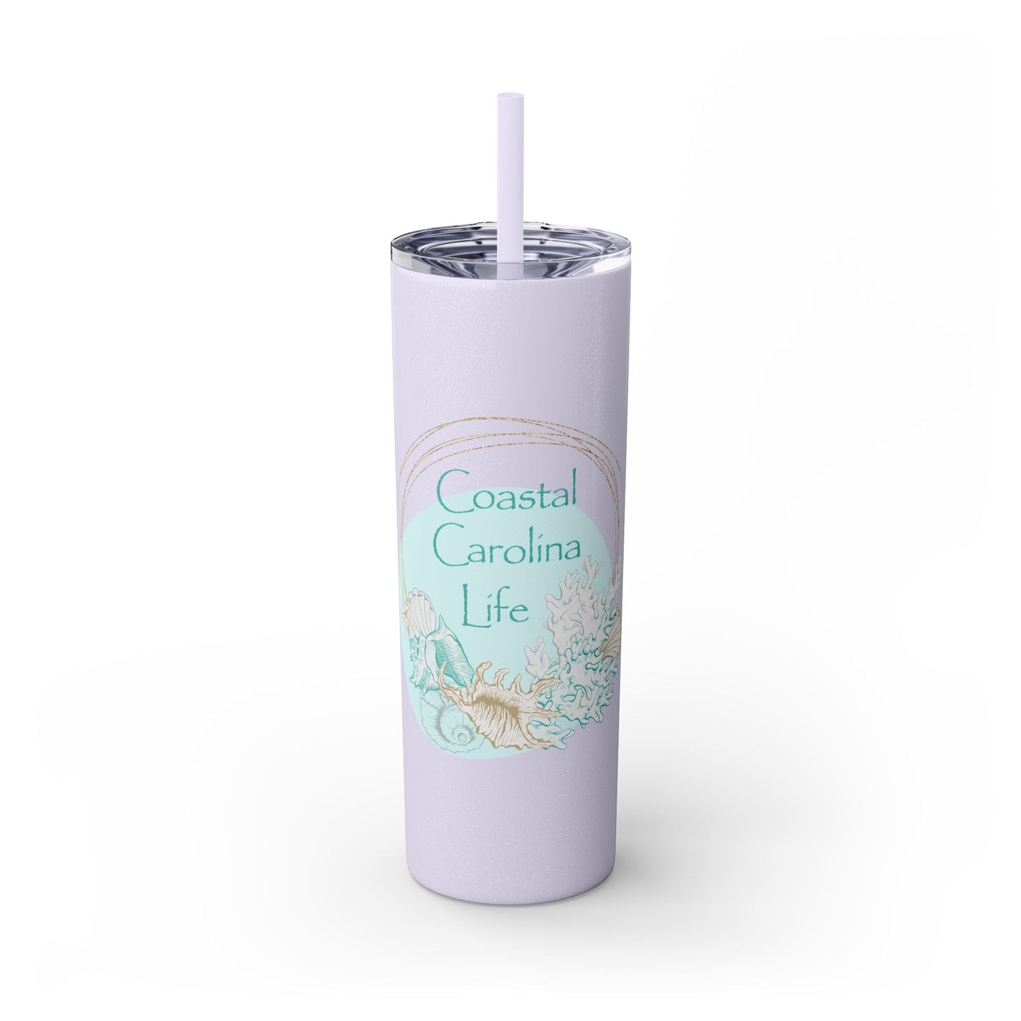 Seashells and Coral Skinny Tumbler