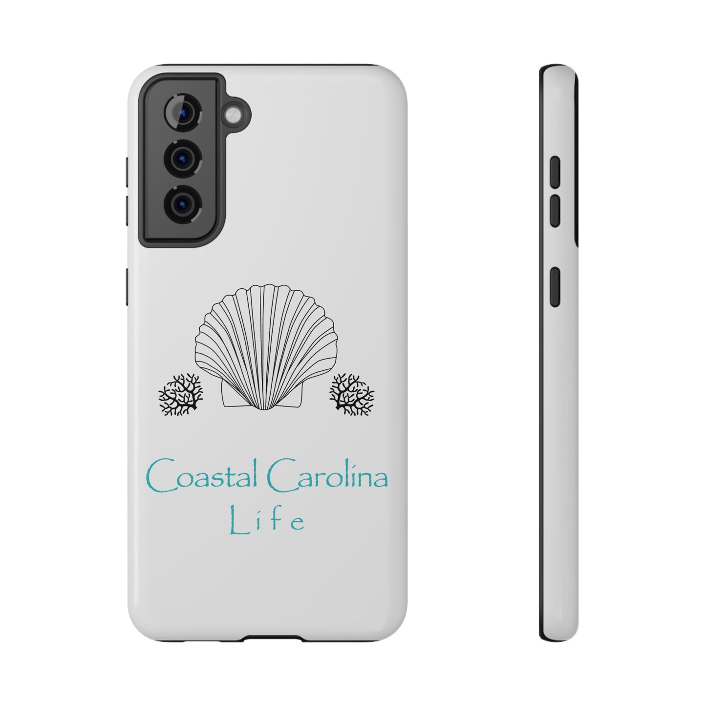 Impact-Resistant Phone Case - iPhone or Samsung - Clam Shell and Coral