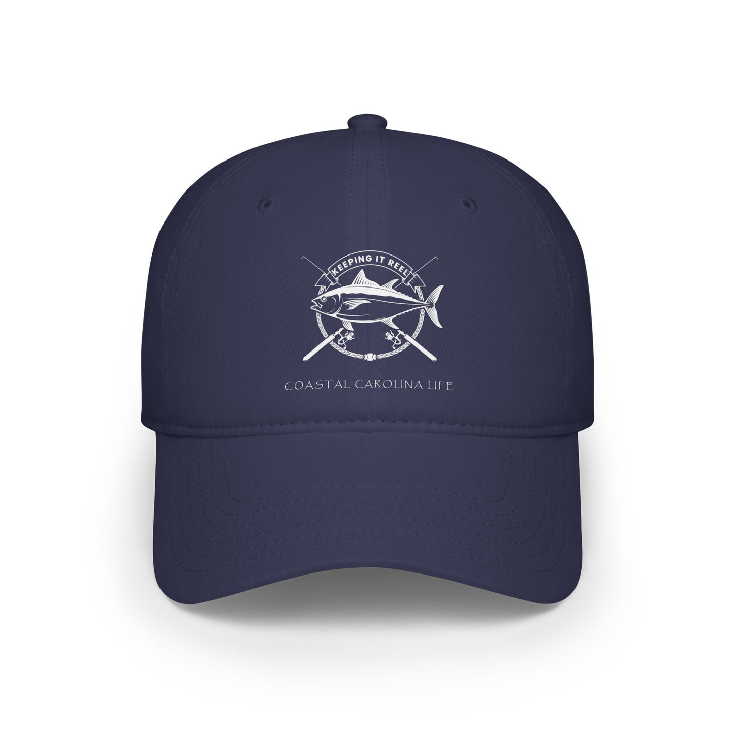 Keeping it Reel Coastal Carolina Baseball Hat - White Print