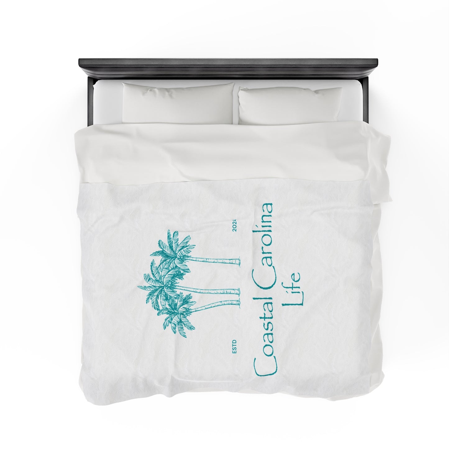 Palm Trees Velveteen Plush Blanket