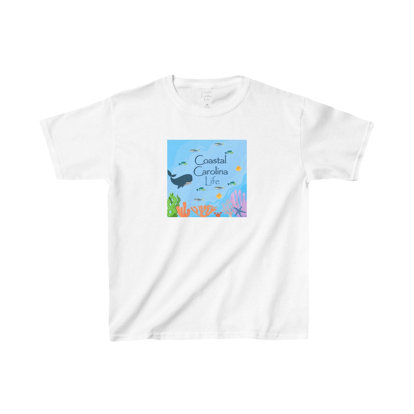Whale and Fish Friends Kids Beach T-Shirt
