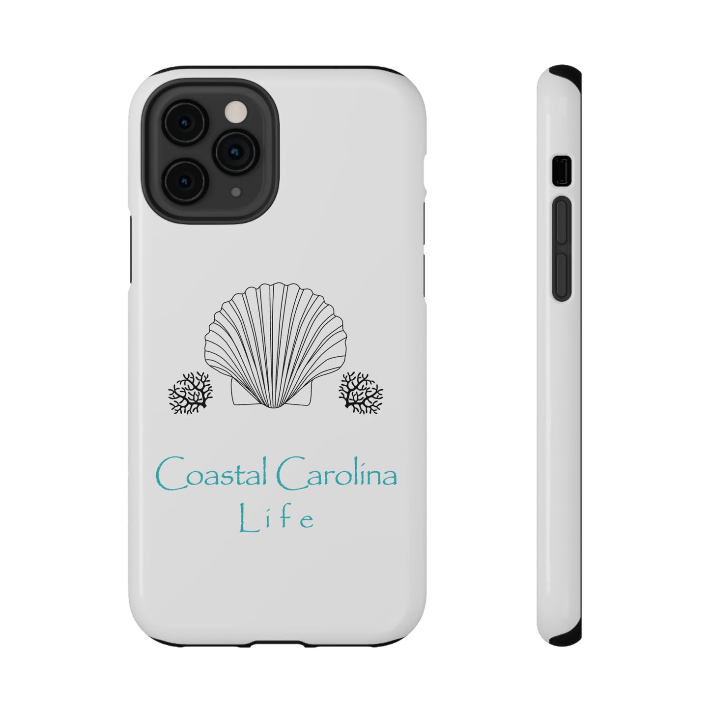 Impact-Resistant Phone Case - iPhone or Samsung - Clam Shell and Coral