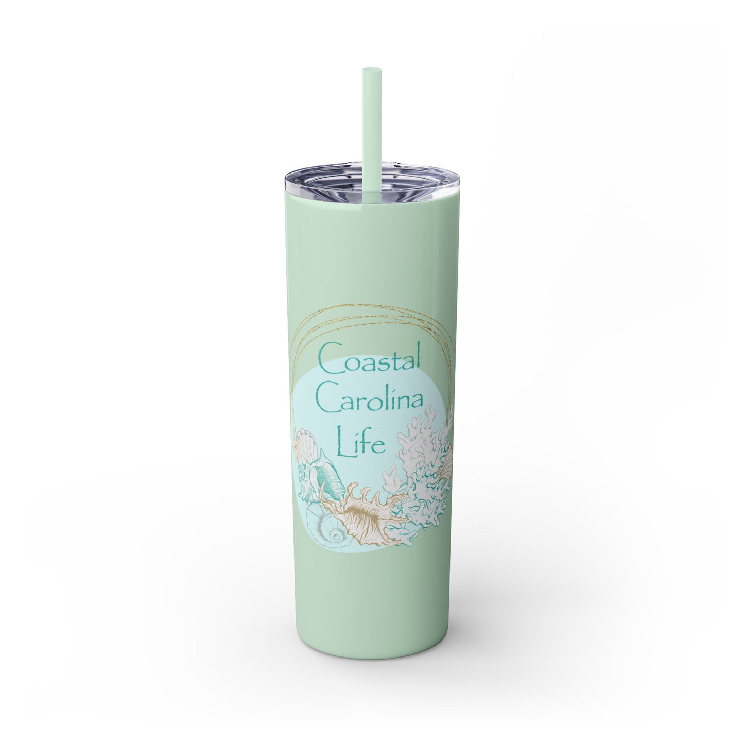 Seashells and Coral Skinny Tumbler