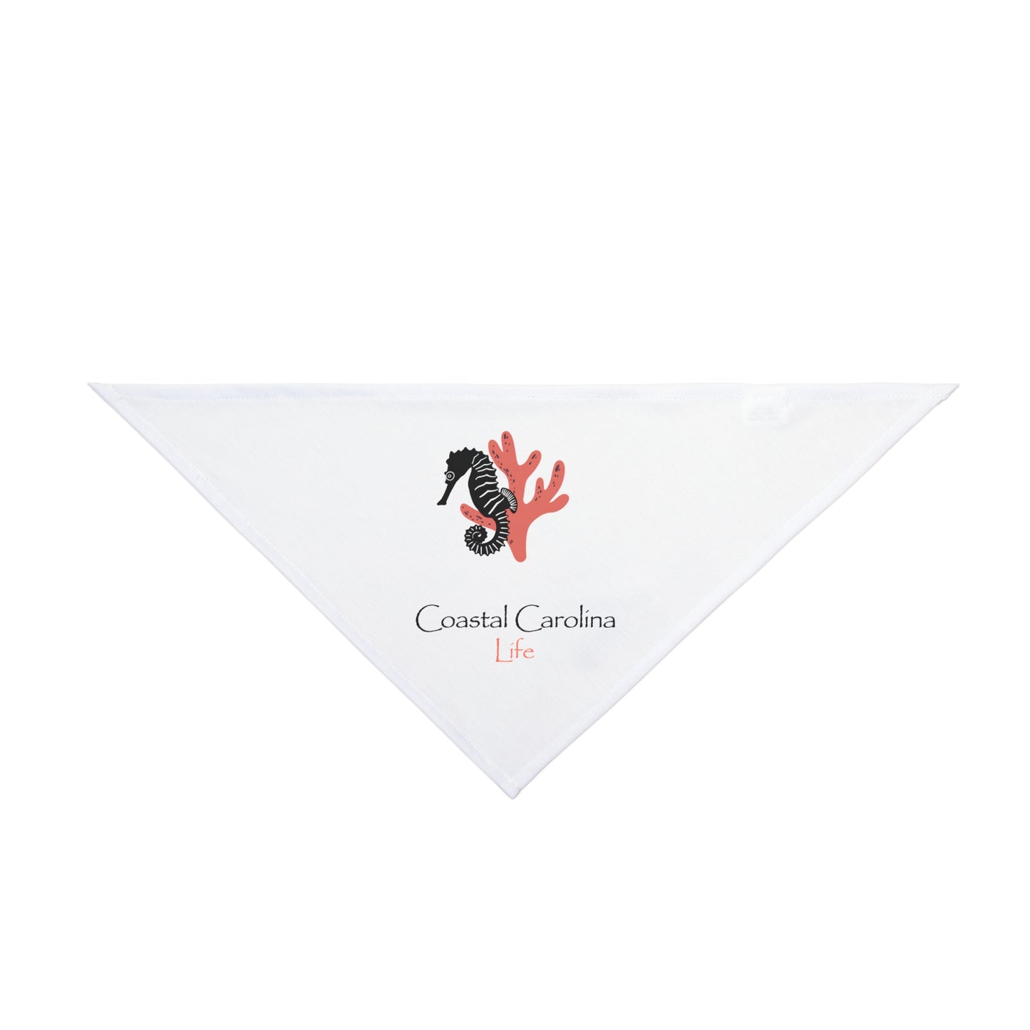 Seahorse and Coral Coastal Pet Bandana