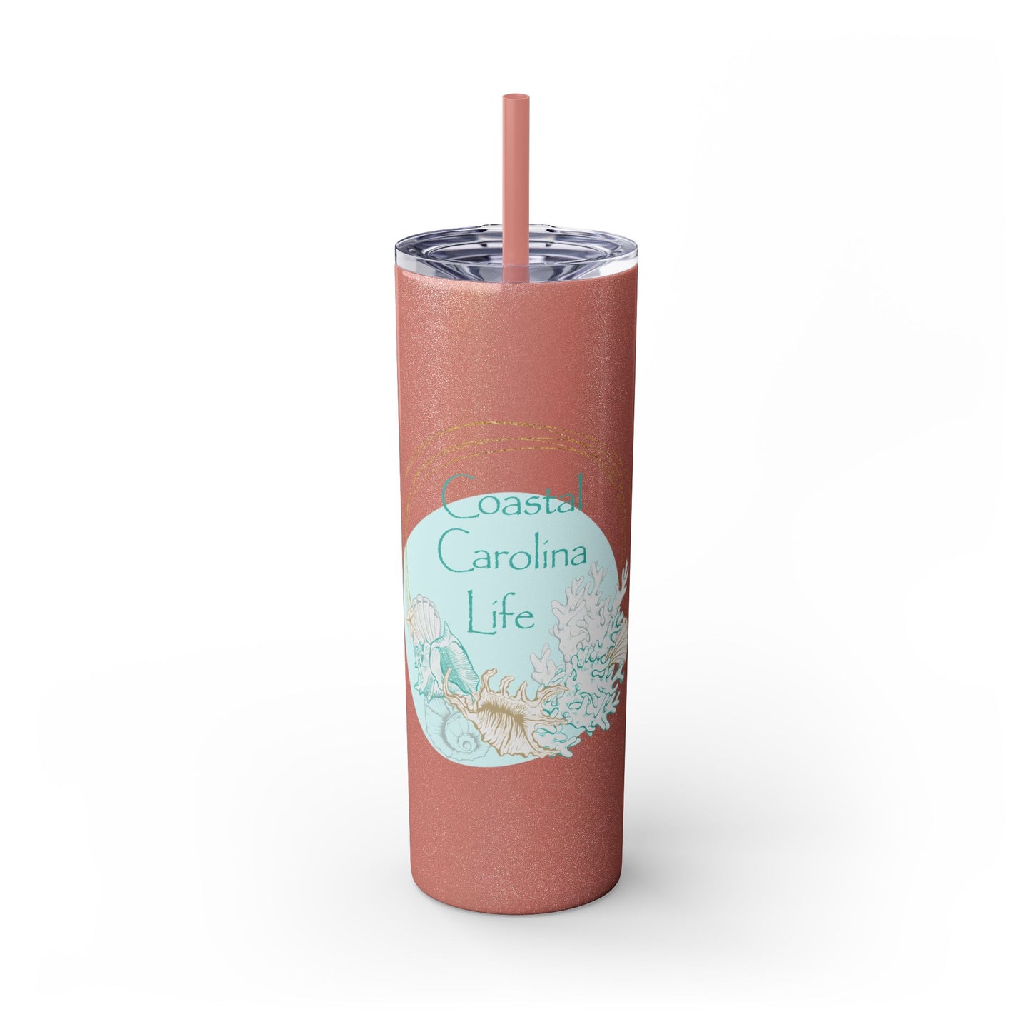 Seashells and Coral Skinny Tumbler