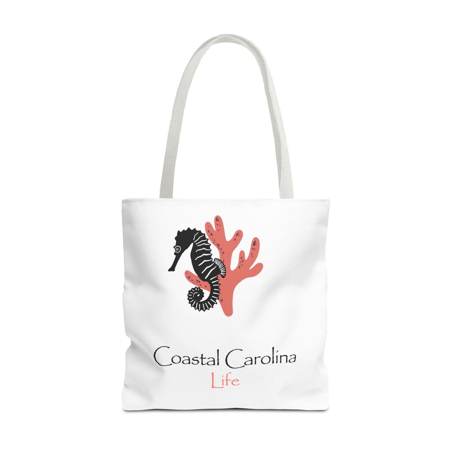 Seahorse and Coral Coastal Tote Bag