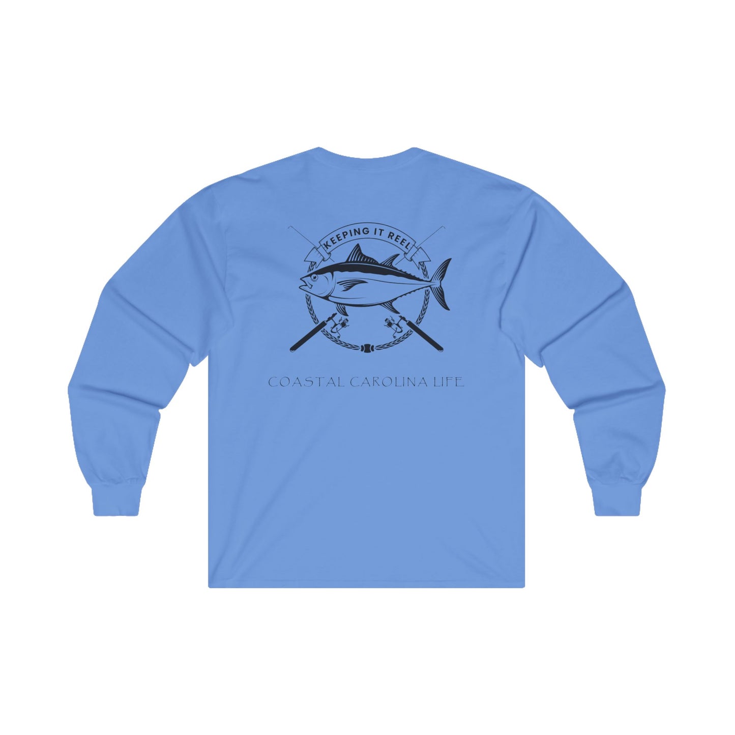 Men's Long Sleeve Cotton T-Shirt - Keeping it Reel