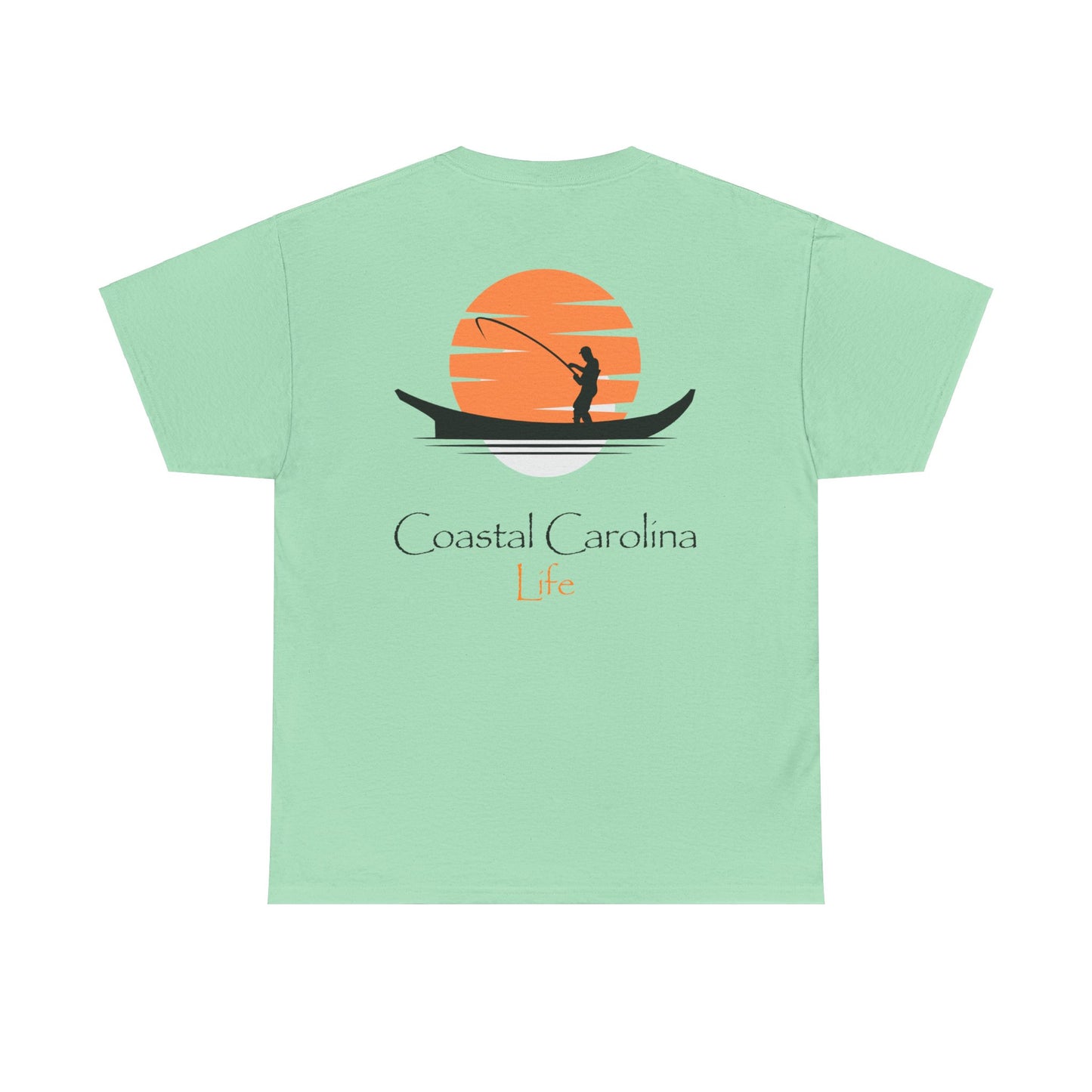 Men's Heavy Cotton T-Shirt - Fishing Boat