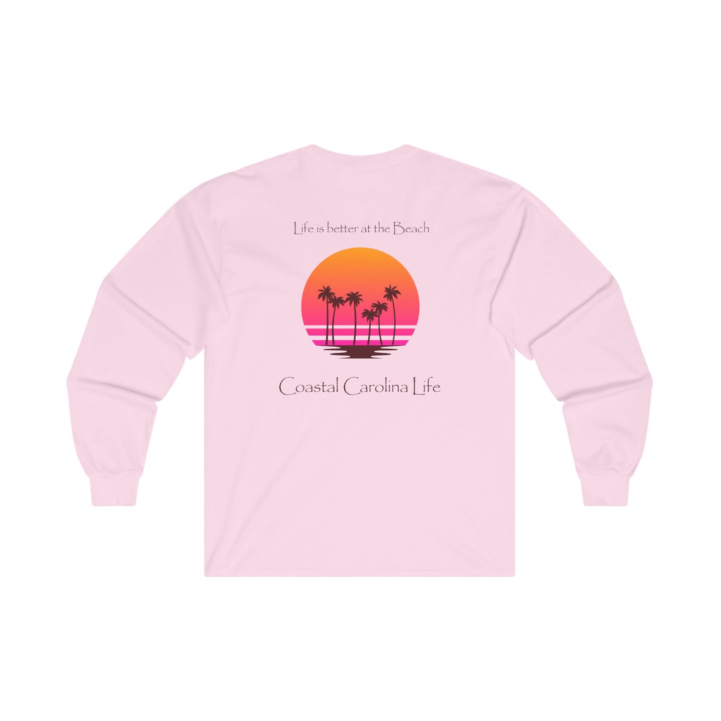Women's Long Sleeve Cotton T-Shirt - Life is better at the Beach