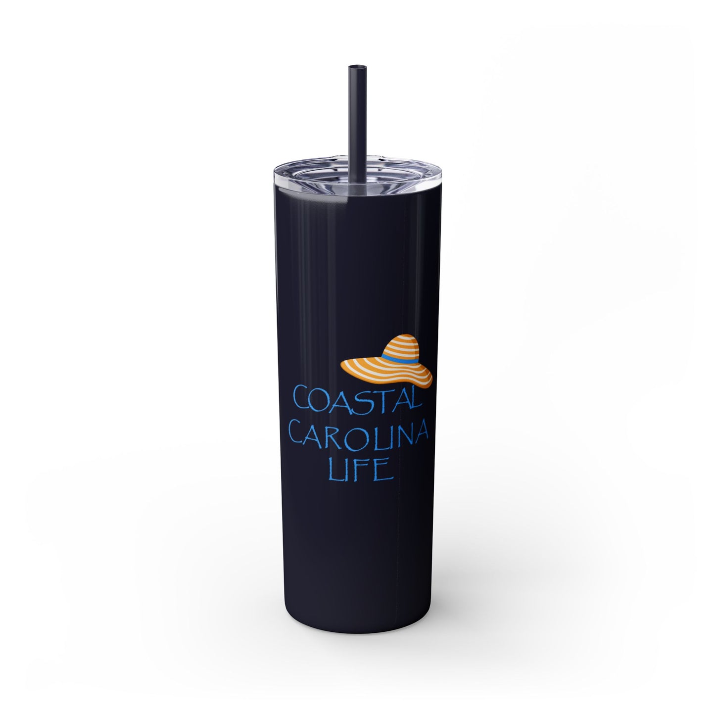 Beach Hat Skinny Tumbler
