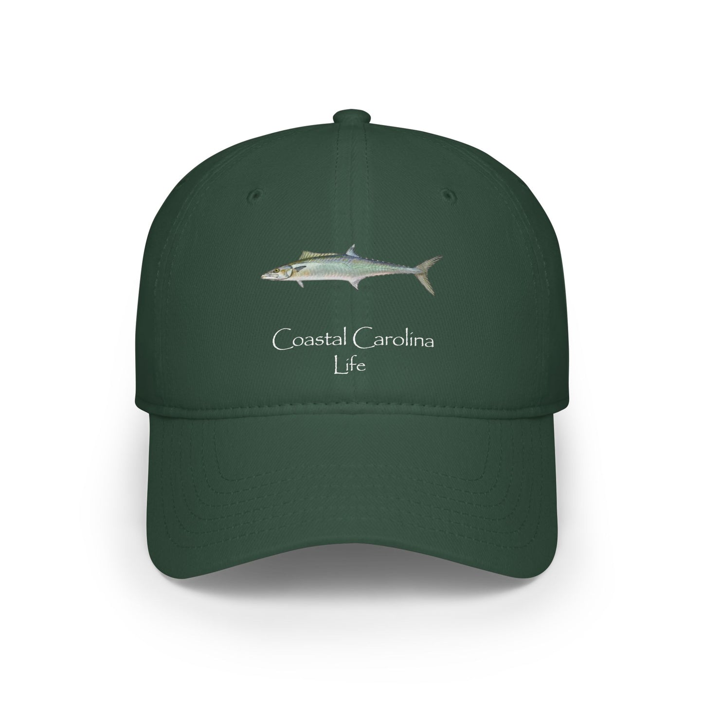 King Mackerel Coastal Carolina Baseball Hat- White Print