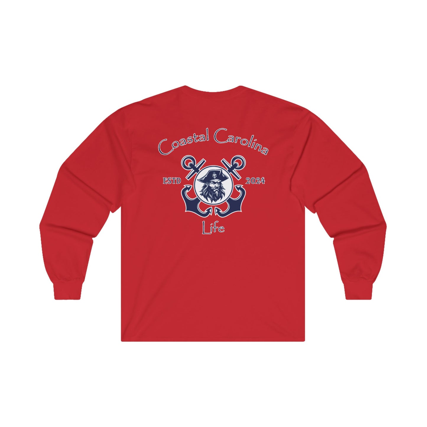 Men's Long Sleeve Cotton T-Shirt - Blackbeard