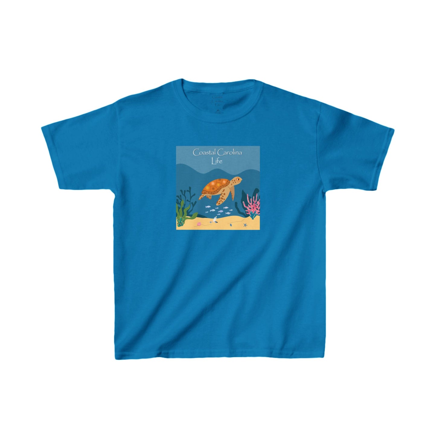 Swimming Baby Sea Turtle Kids Beach T-Shirt