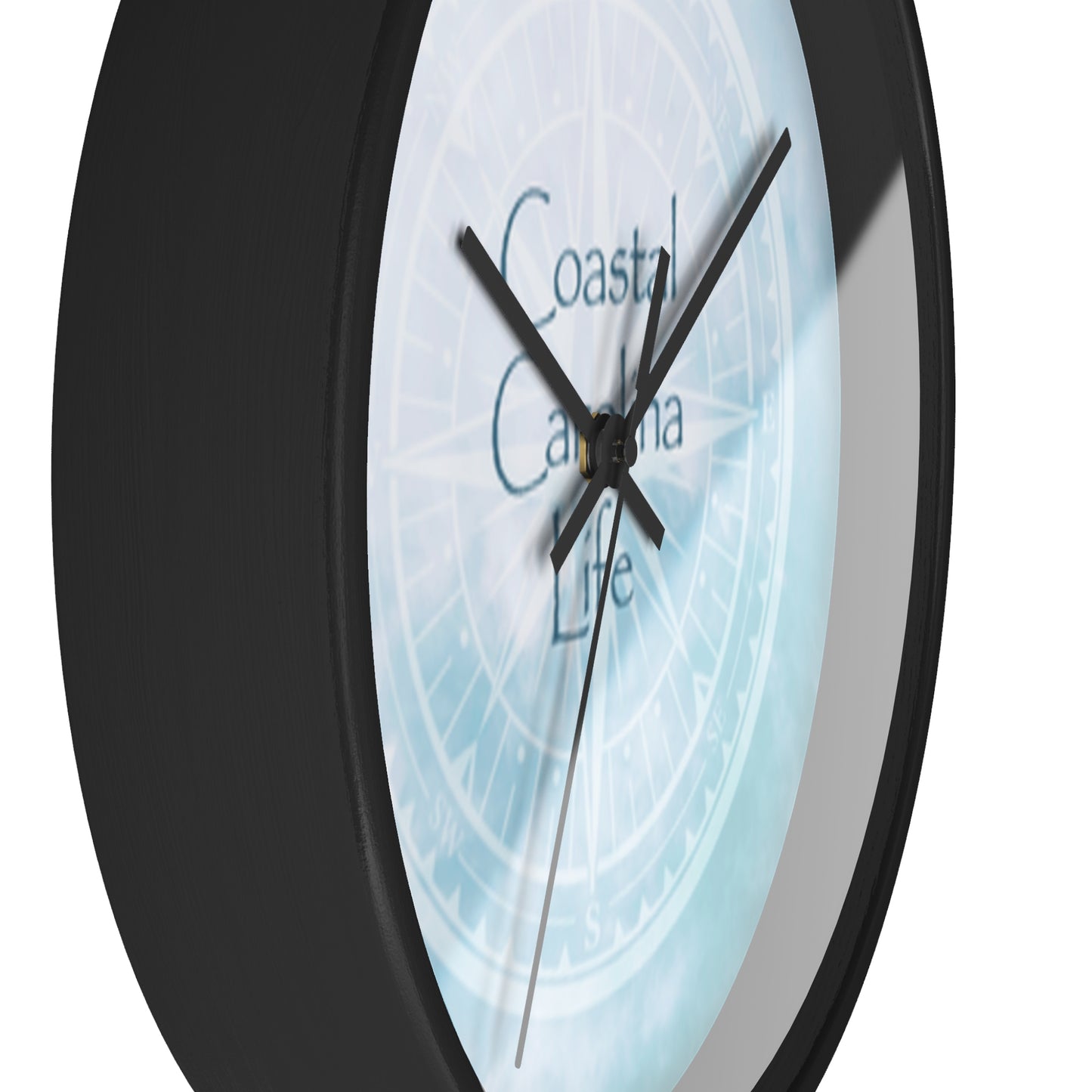 Compass with Clouds Coastal Carolina Wall Clock