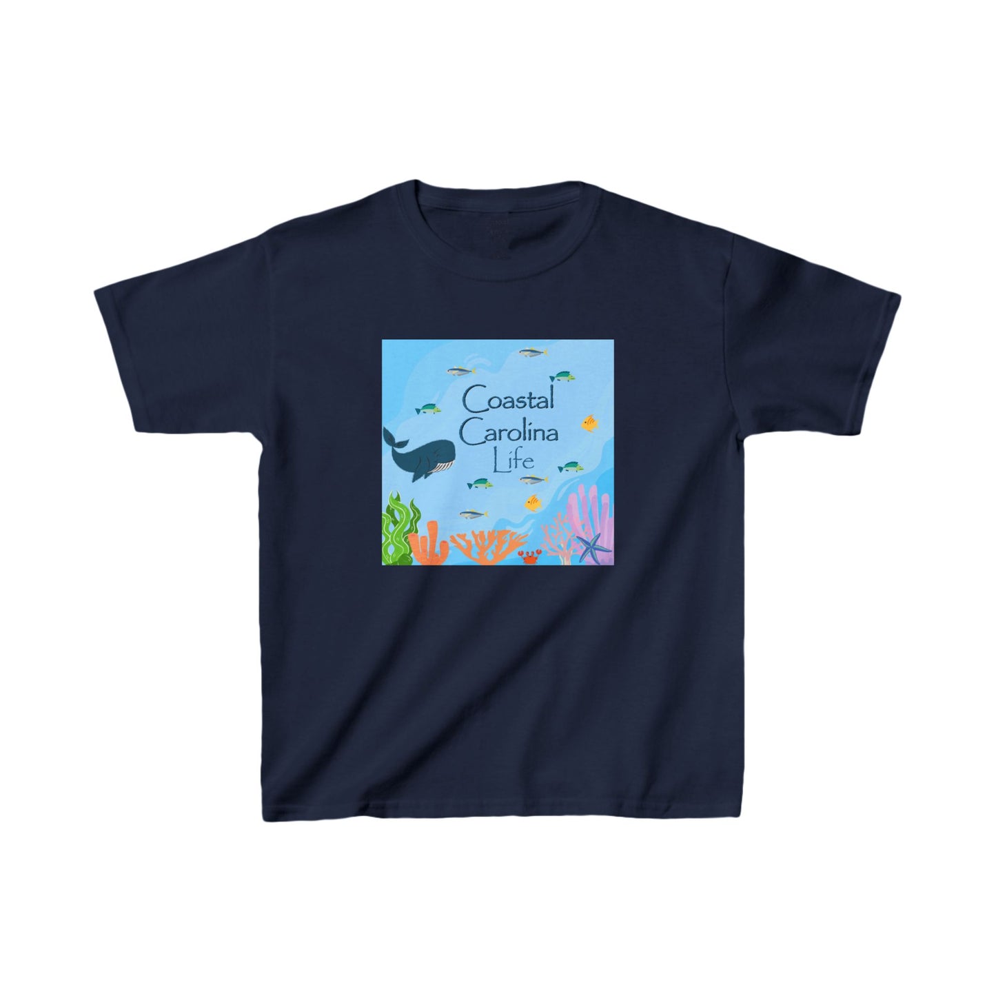 Whale and Fish Friends Kids Beach T-Shirt