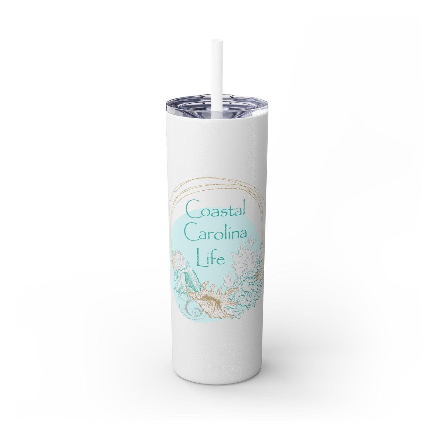 Seashells and Coral Skinny Tumbler