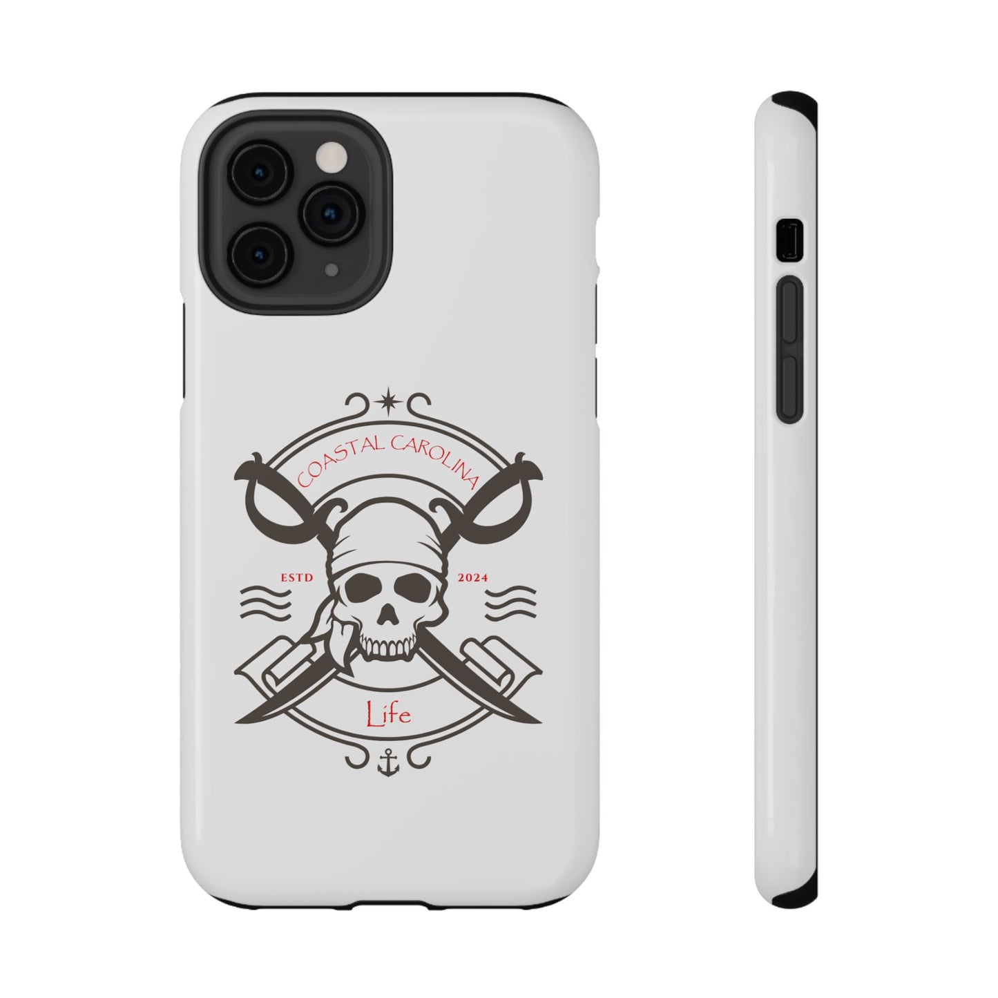 Impact-Resistant Phone Case - iPhone or Samsung - Pirate Skull