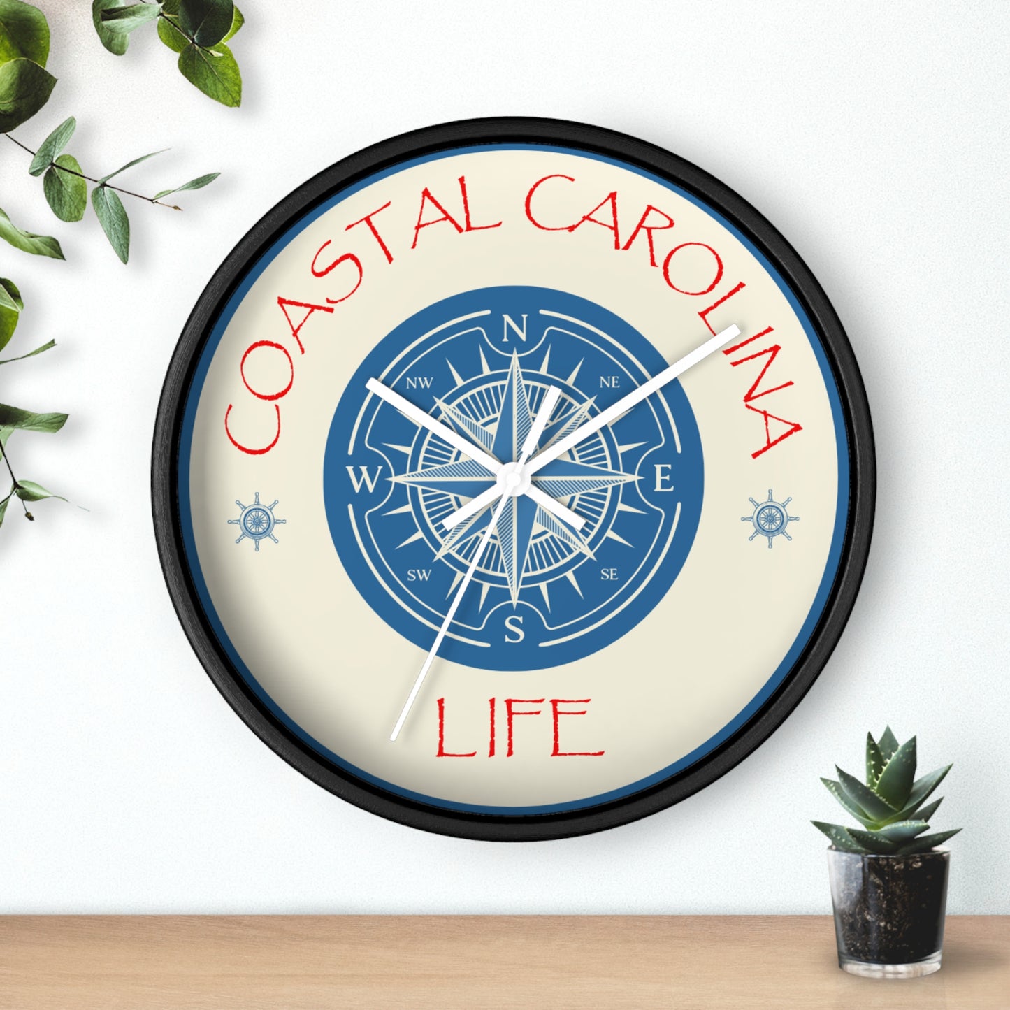 Compass Coastal Carolina Wall Clock