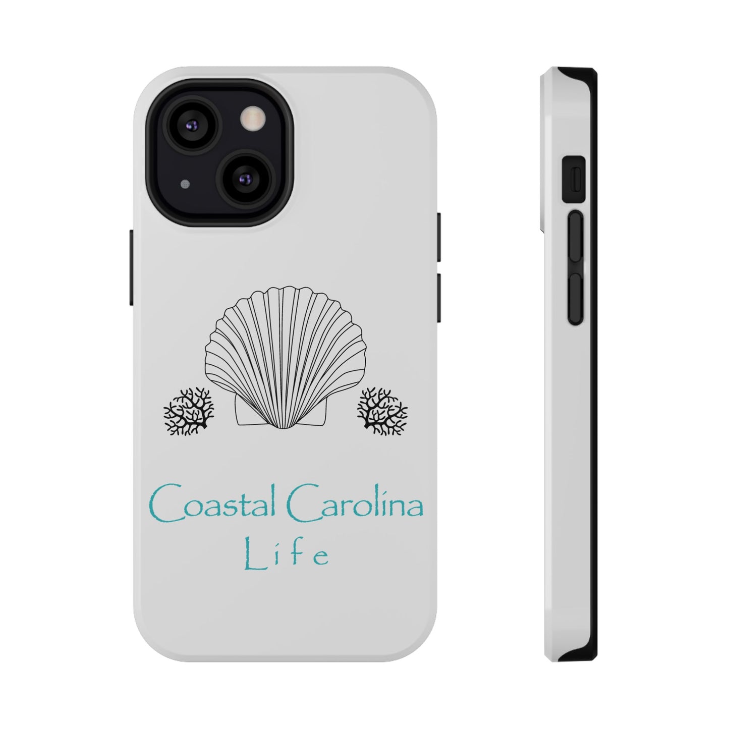 Impact-Resistant Phone Case - iPhone or Samsung - Clam Shell and Coral