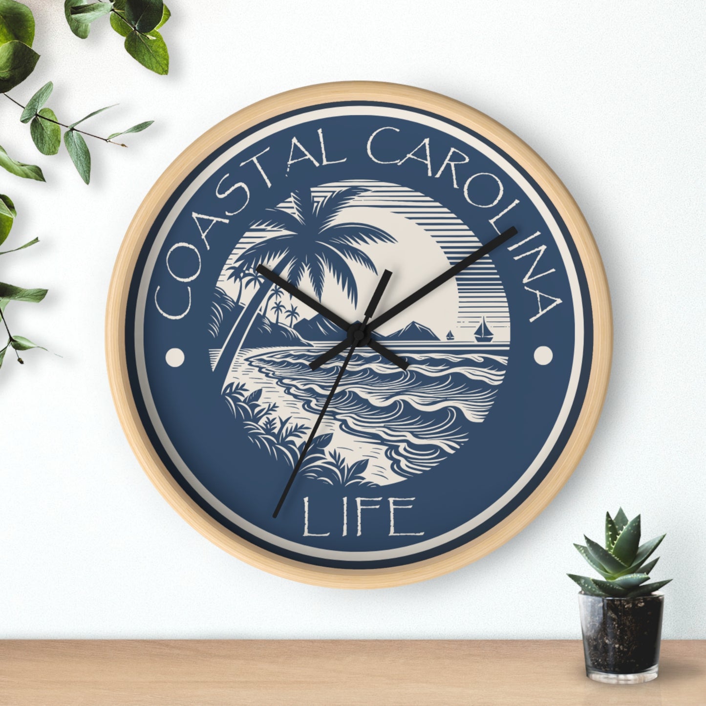 Beach Coastal Carolina Wall Clock