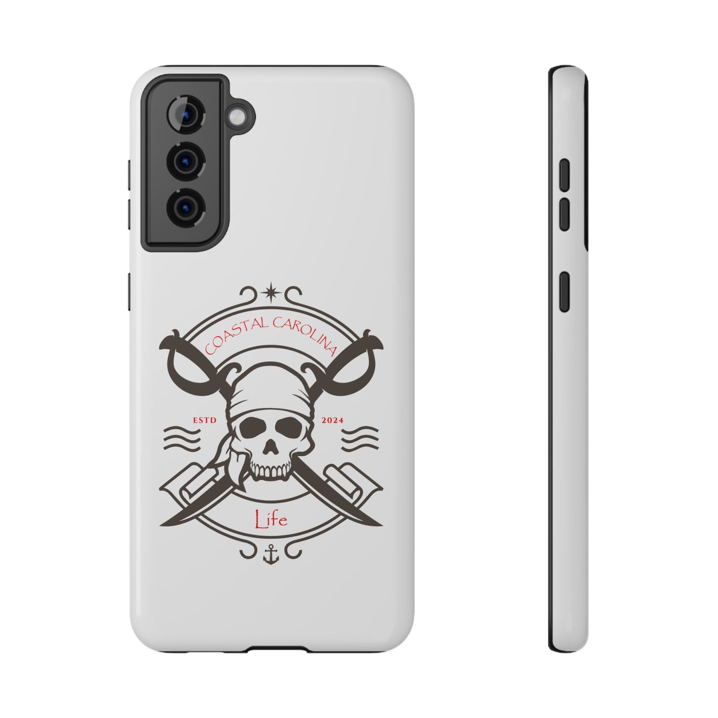 Impact-Resistant Phone Case - iPhone or Samsung - Pirate Skull
