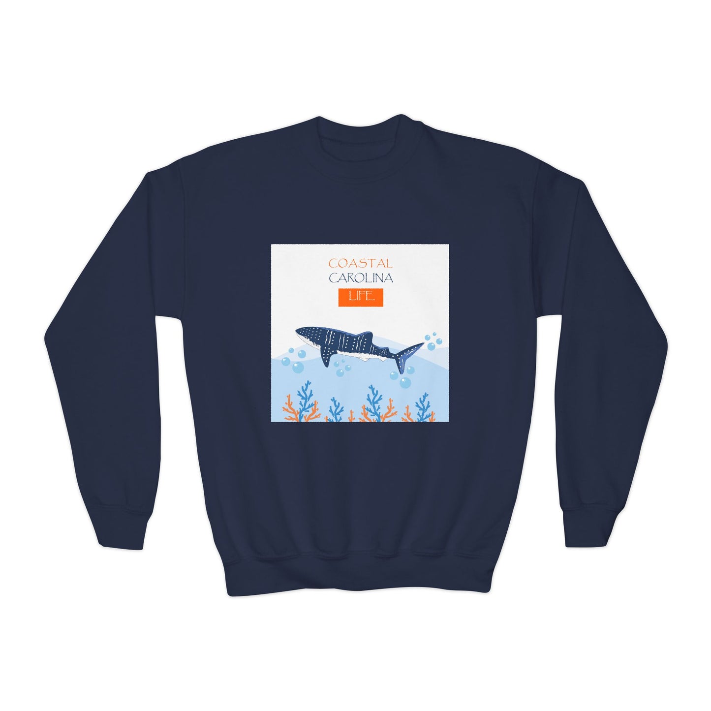 Coastal Youth Sweatshirt - Swimming Shark