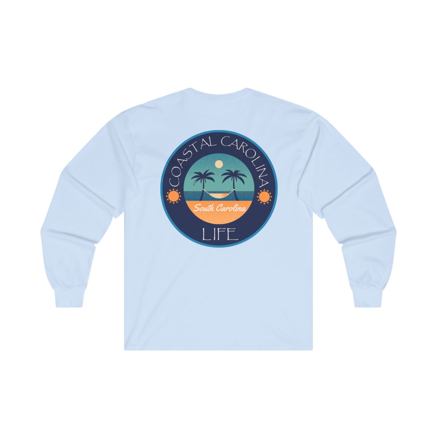 Men's Long Sleeve Cotton T-Shirt - South Carolina