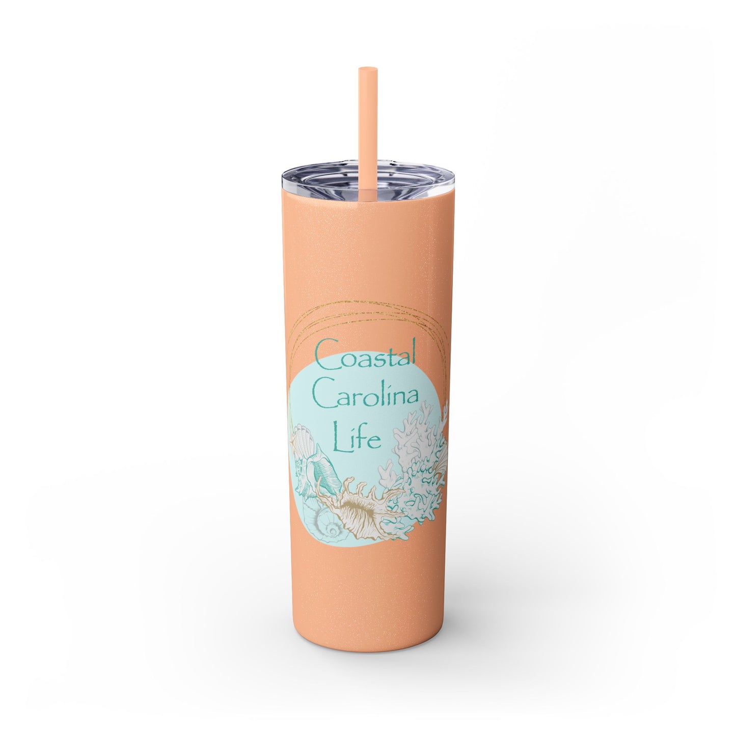 Seashells and Coral Skinny Tumbler