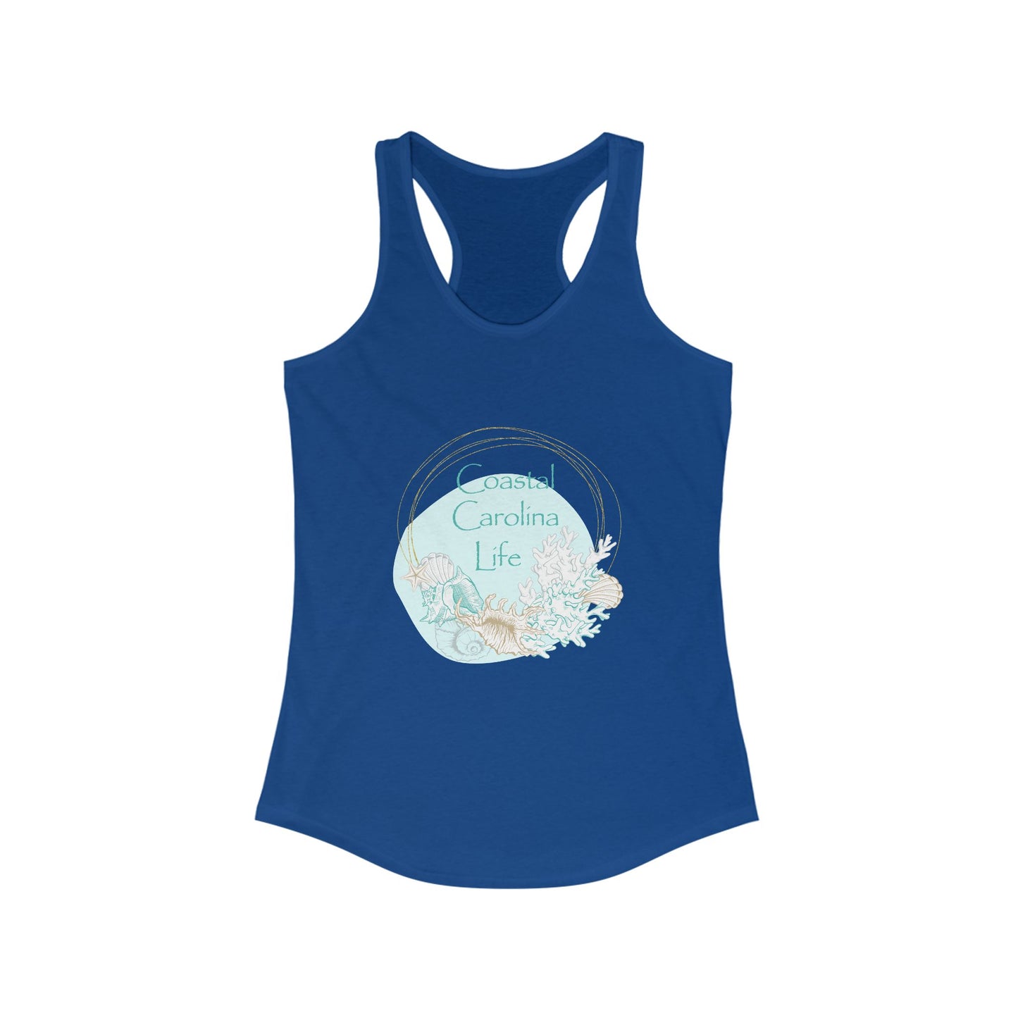 Women's Coastal Tank Top - Shells and Coral