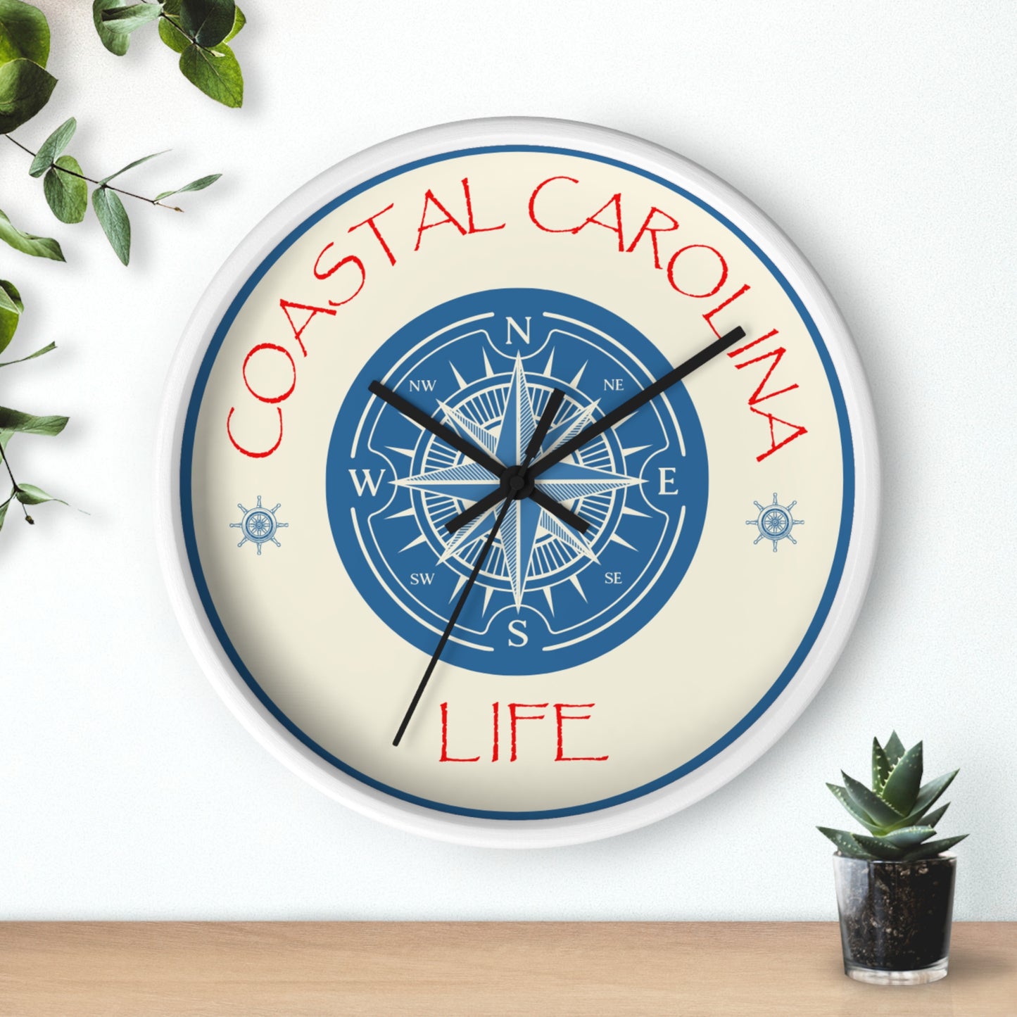 Compass Coastal Carolina Wall Clock