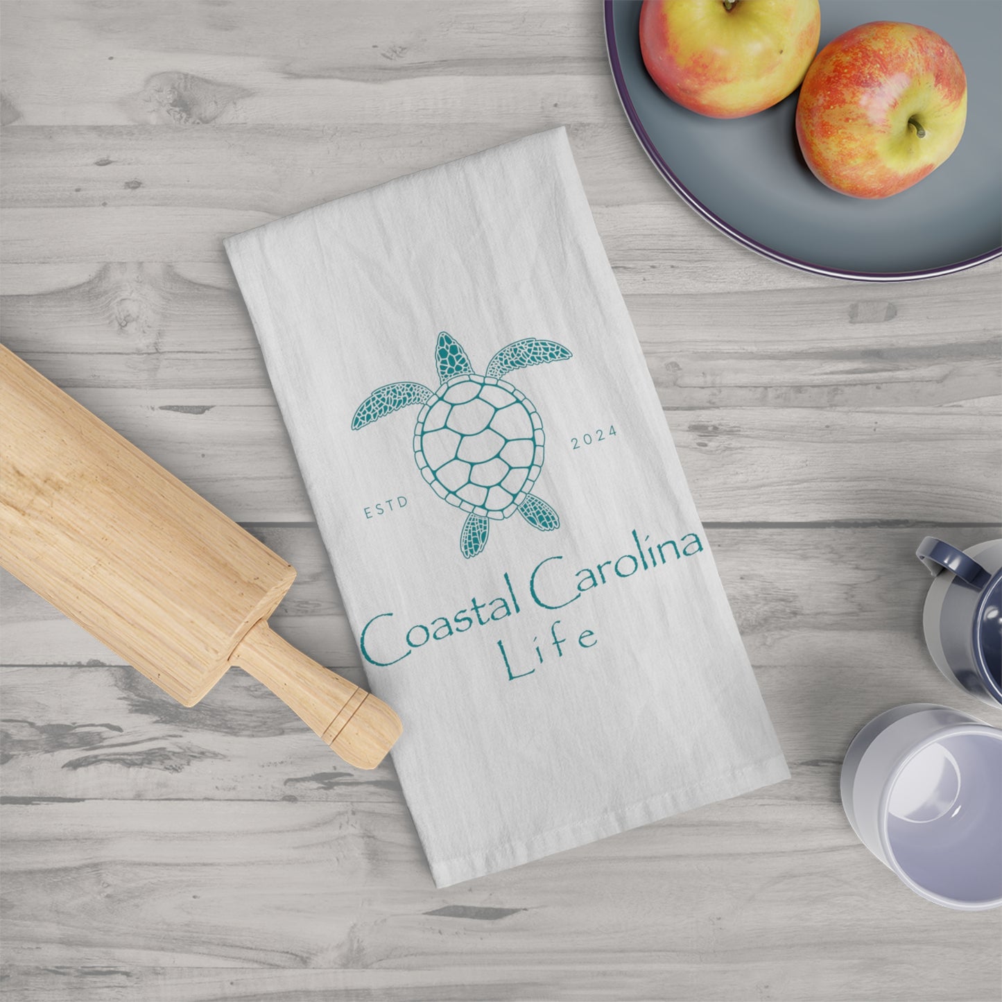 Sea Turtle Coastal Tea Towel