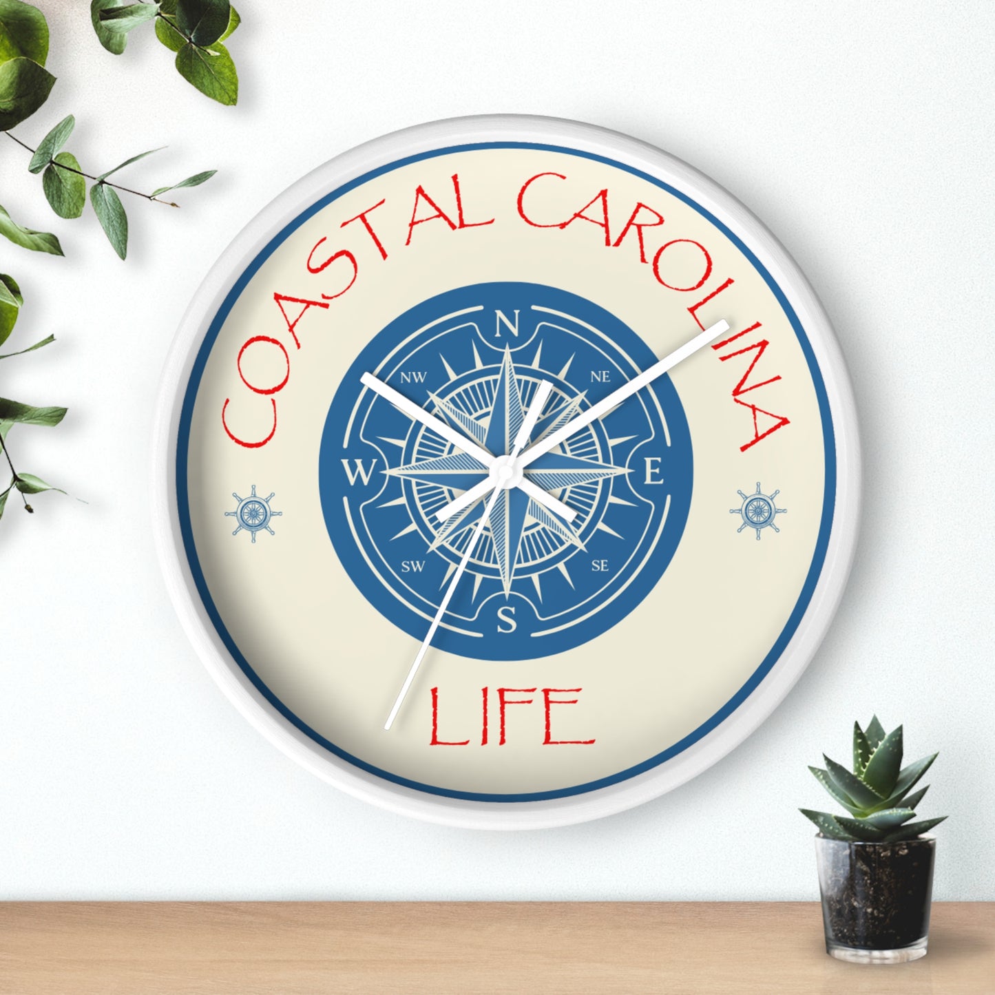 Compass Coastal Carolina Wall Clock