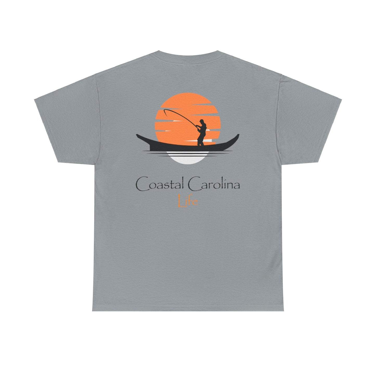 Men's Heavy Cotton T-Shirt - Fishing Boat