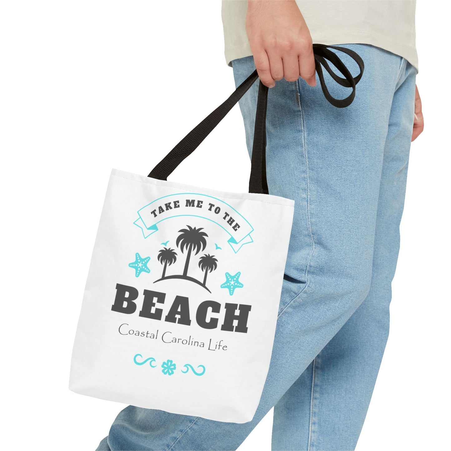 Take Me to the Beach Coastal Tote Bag