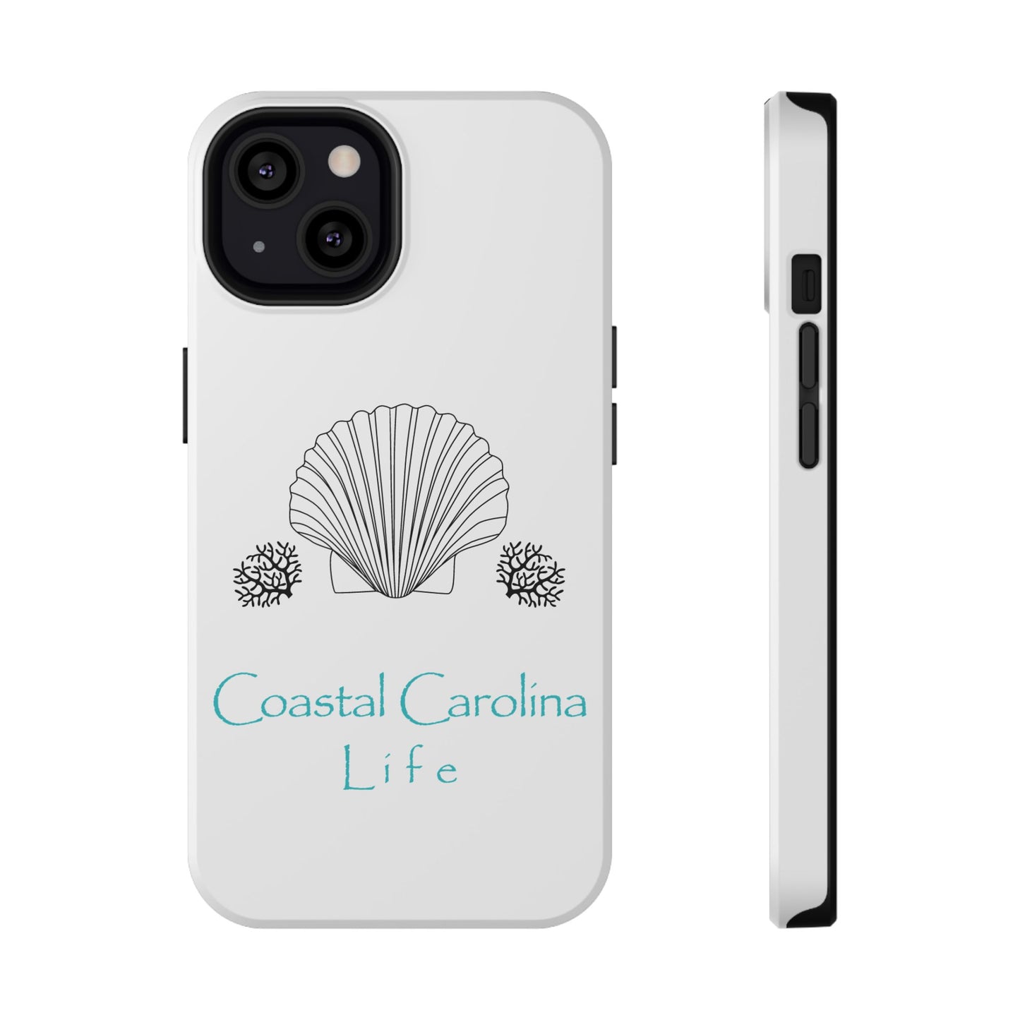 Impact-Resistant Phone Case - iPhone or Samsung - Clam Shell and Coral