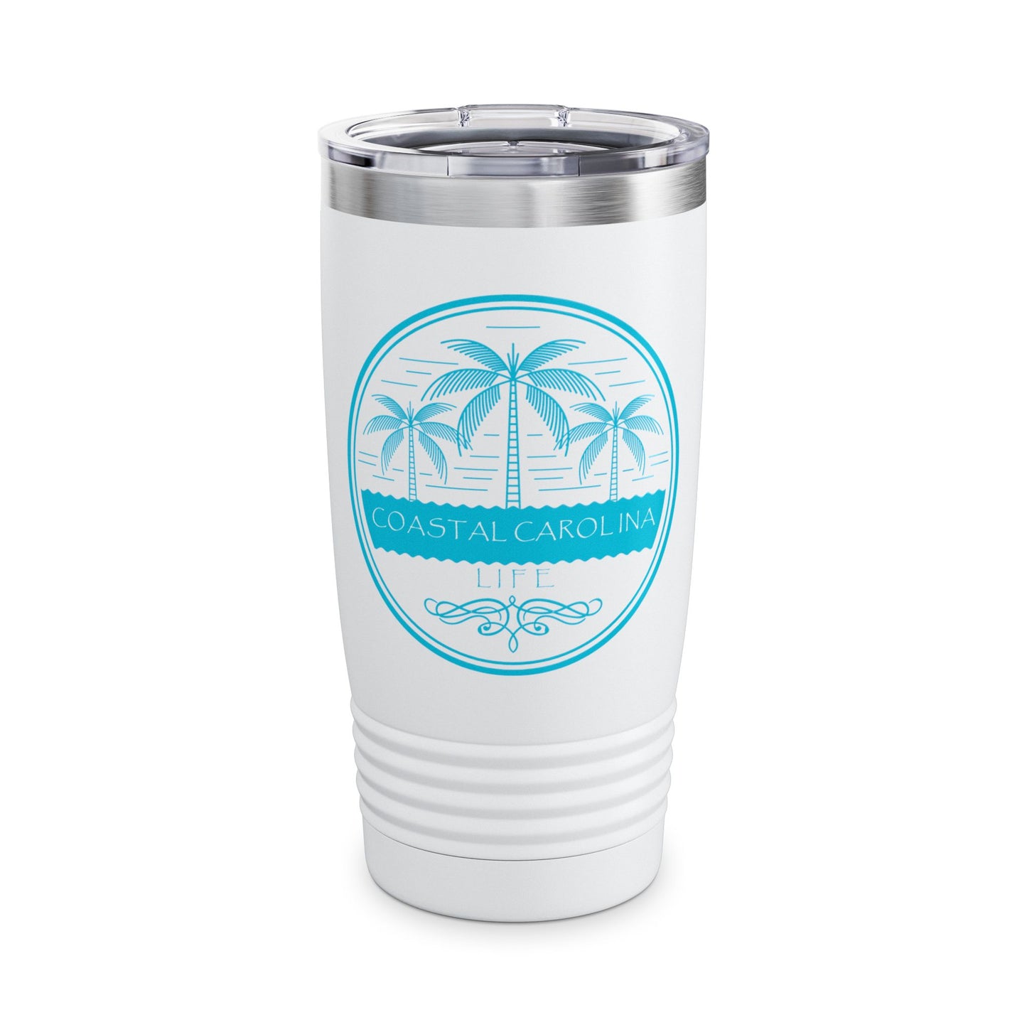 Palm Trees and Water Ringneck Tumbler