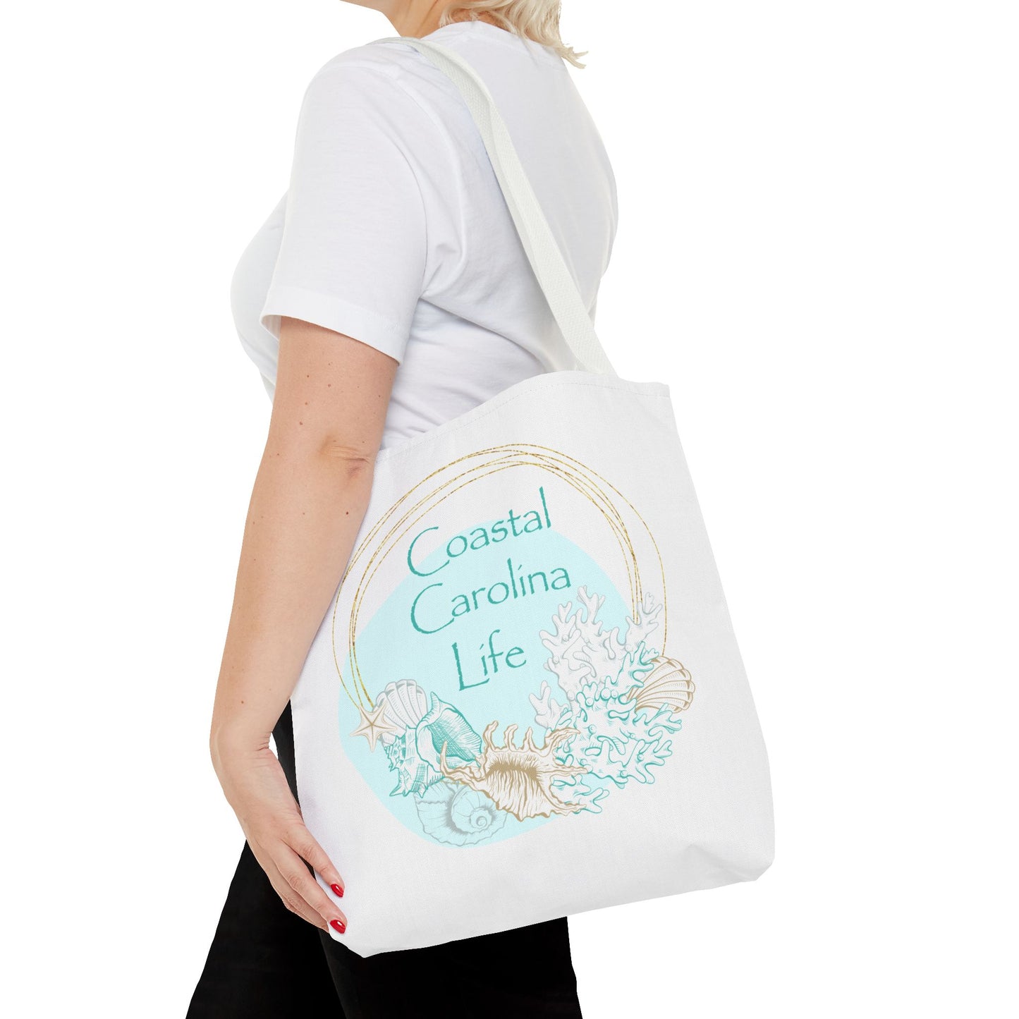 Seashells and Coral Coastal Tote Bag