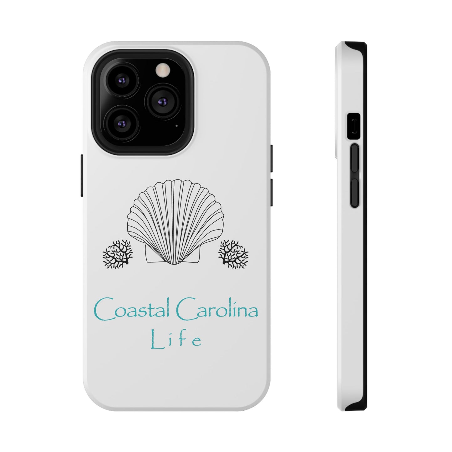 Impact-Resistant Phone Case - iPhone or Samsung - Clam Shell and Coral