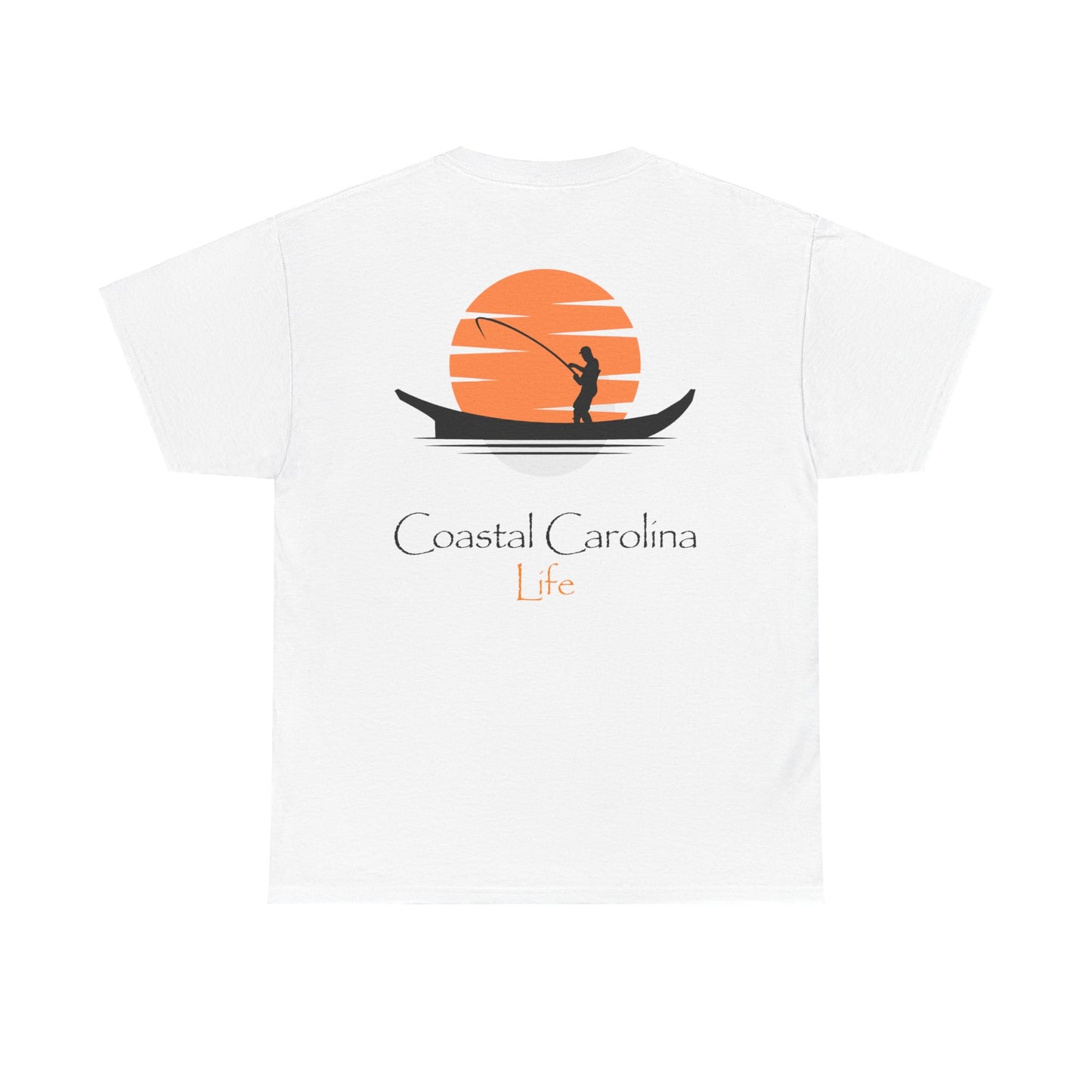 Men's Heavy Cotton T-Shirt - Fishing Boat