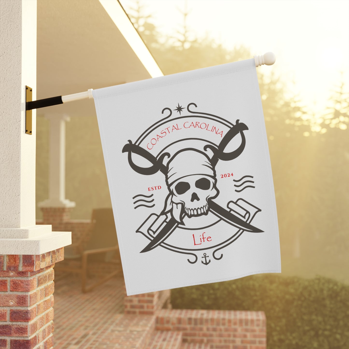 Pirate Skull Coastal Garden or House Flag