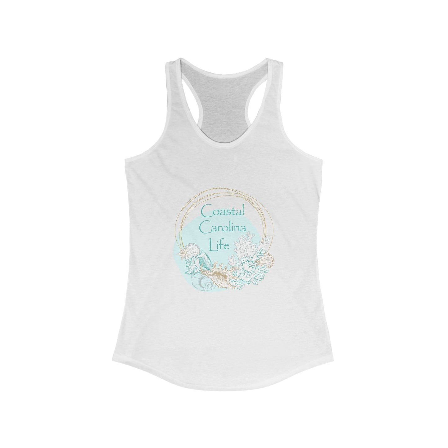 Women's Coastal Tank Top - Shells and Coral