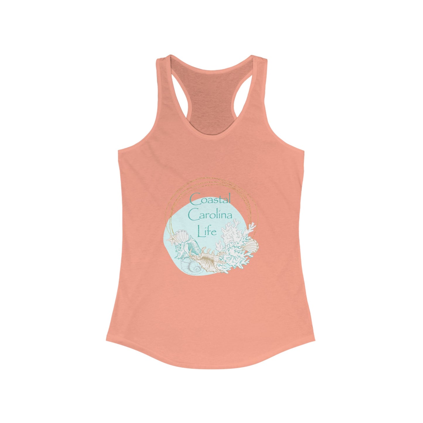 Women's Coastal Tank Top - Shells and Coral